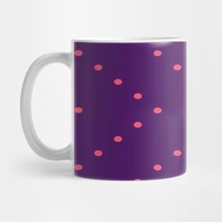 Pink dots pattern on Purple Background Mug